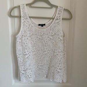 White Crotchet Summer Sleeveless Top